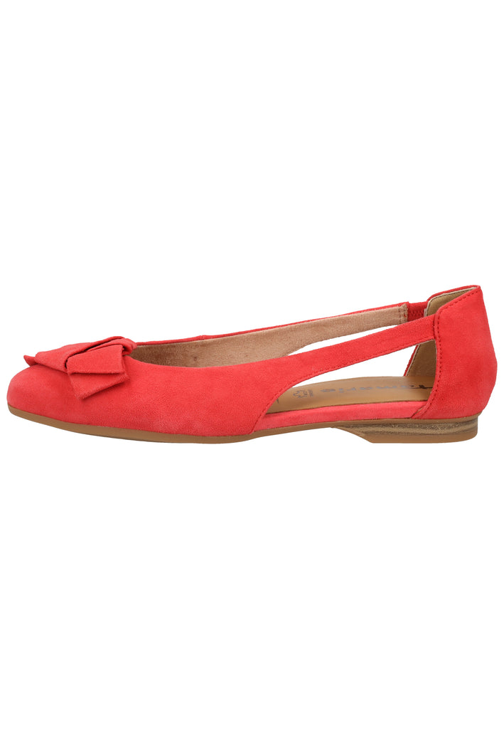 Tamaris Ballerinas Veloursleder Koralle - surf4shoes