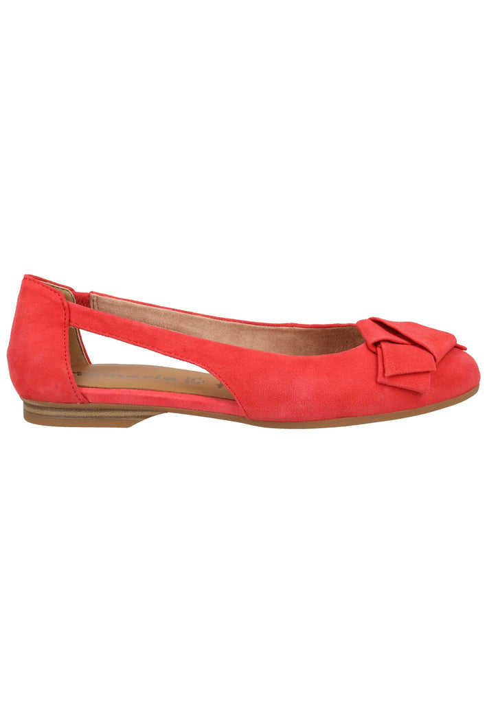 Tamaris Ballerinas Veloursleder Koralle - surf4shoes