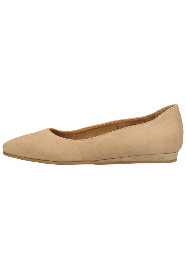Tamaris Ballerinas Veloursleder Taupe - surf4shoes