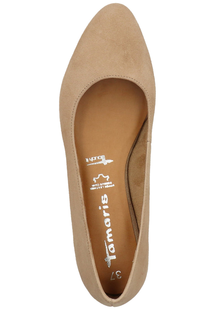Tamaris Ballerinas Veloursleder Taupe - surf4shoes