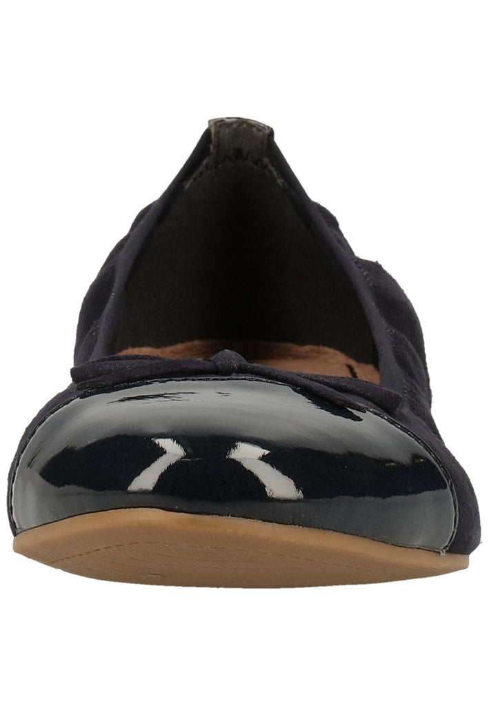 Tamaris Ballerinas Veloursleder Navy - surf4shoes