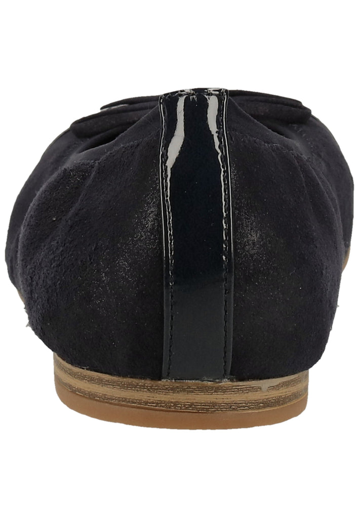 Tamaris Ballerinas Veloursleder Navy - surf4shoes