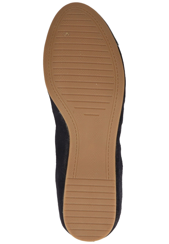 Tamaris Ballerinas Veloursleder Navy - surf4shoes
