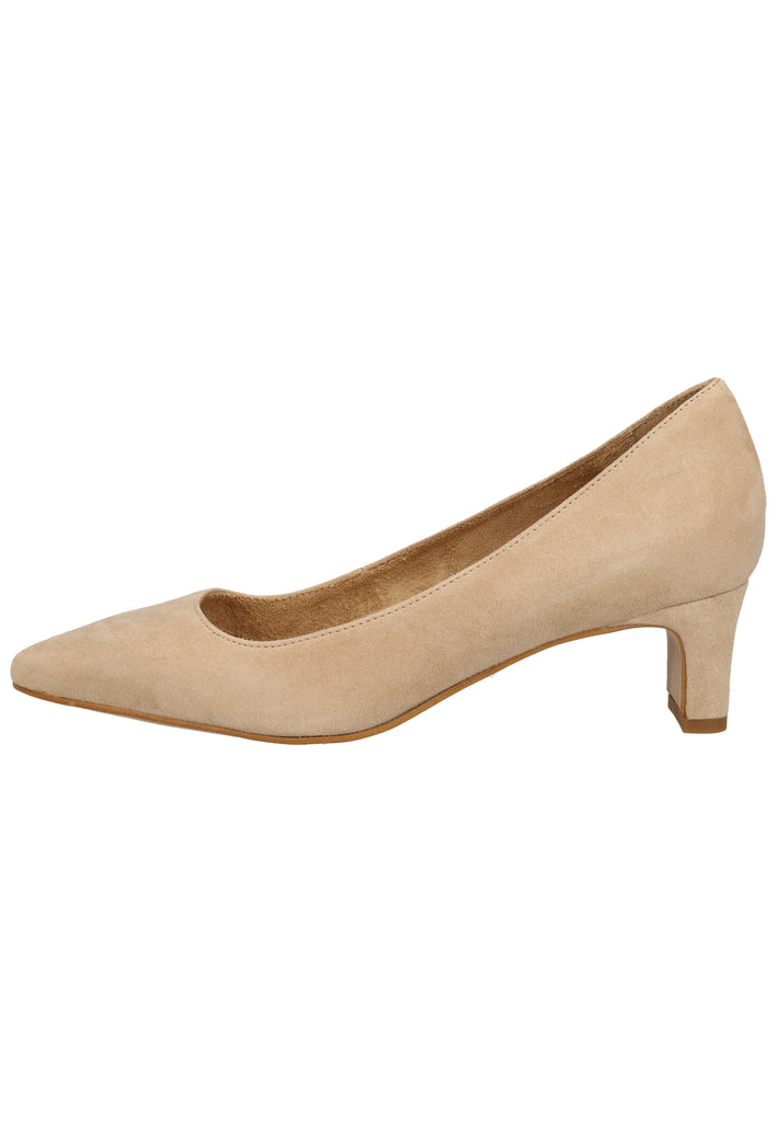 Tamaris Pumps Veloursleder Taupe - surf4shoes