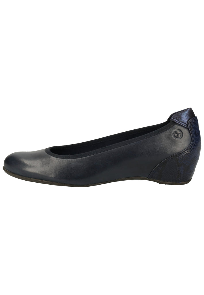 Tamaris Ballerinas Leder/Textil Navy - surf4shoes