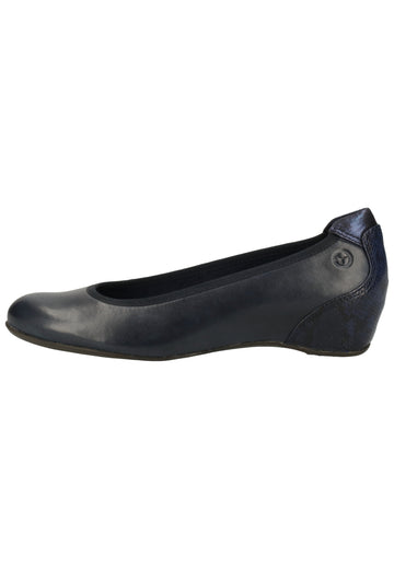 Tamaris Ballerinas Leder/Textil Navy - surf4shoes