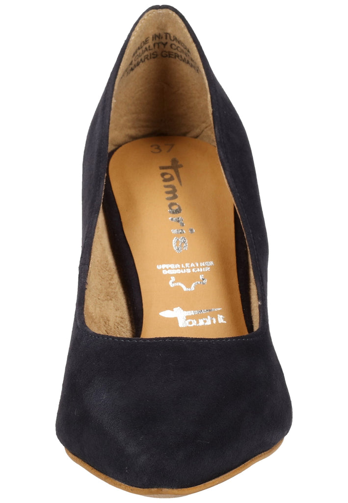 Tamaris Pumps Veloursleder Navy - surf4shoes