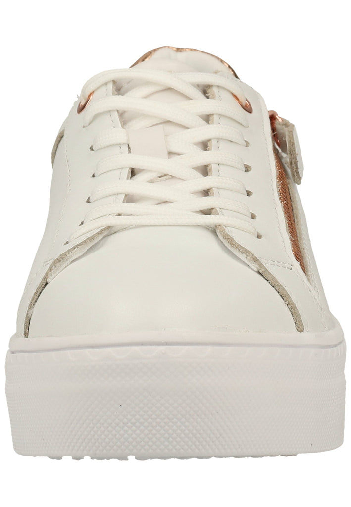 Tamaris Sneaker Leder/Synthetik Weiß/Gold - surf4shoes