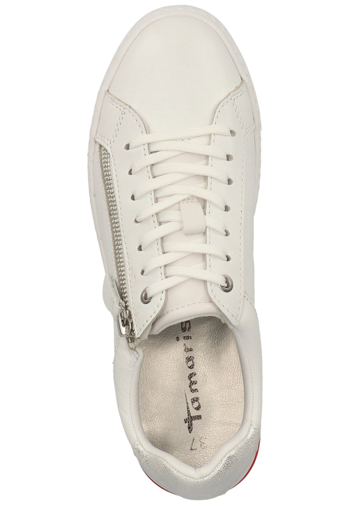 Tamaris Sneaker Leder/Synthetik Weiß - surf4shoes