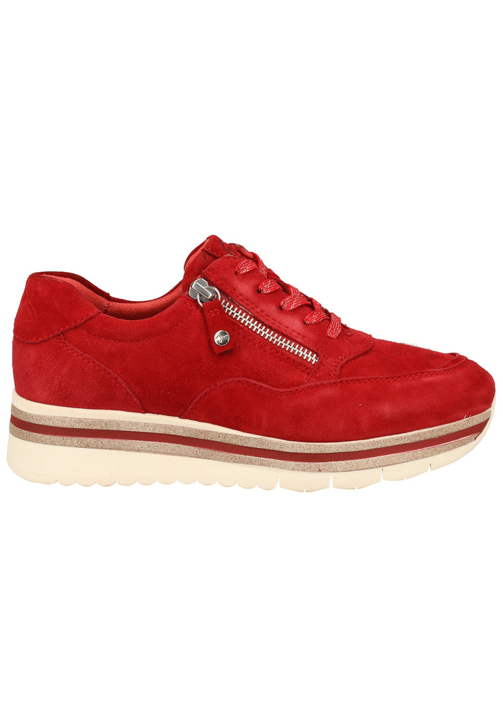 Tamaris Sneaker Leder Rubinrot - surf4shoes