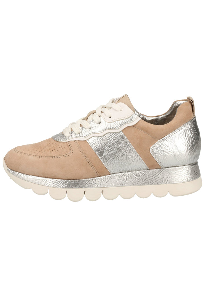 Tamaris Sneaker Leder/Textil Beige/Silber - surf4shoes