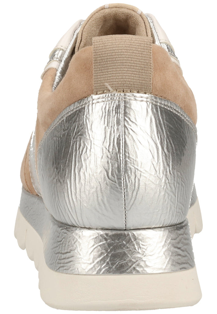 Tamaris Sneaker Leder/Textil Beige/Silber - surf4shoes