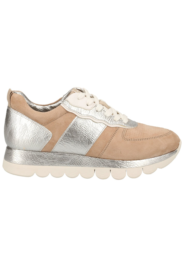 Tamaris Sneaker Leder/Textil Beige/Silber - surf4shoes