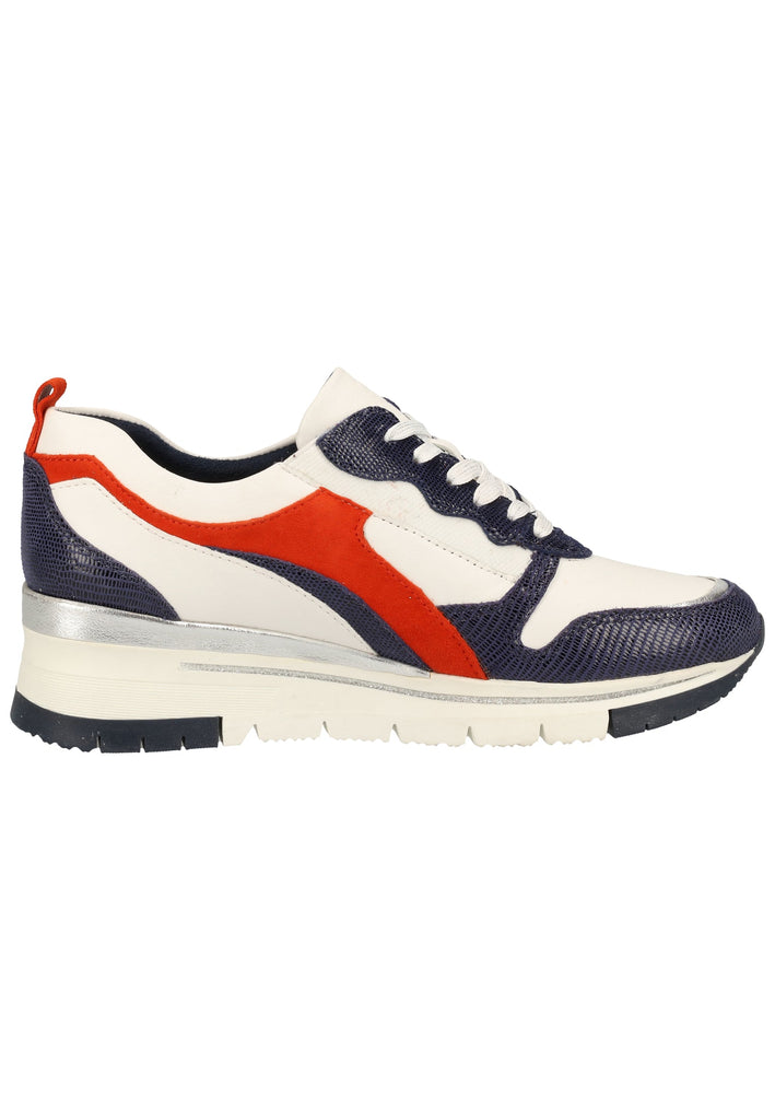 Tamaris Sneaker Leder Weiß/Navy - surf4shoes