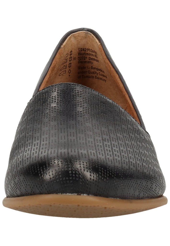 Tamaris Slipper Veloursleder Navy - surf4shoes