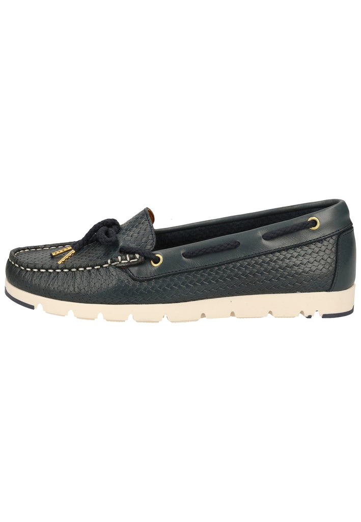 Tamaris Halbschuhe Leder Navy - surf4shoes