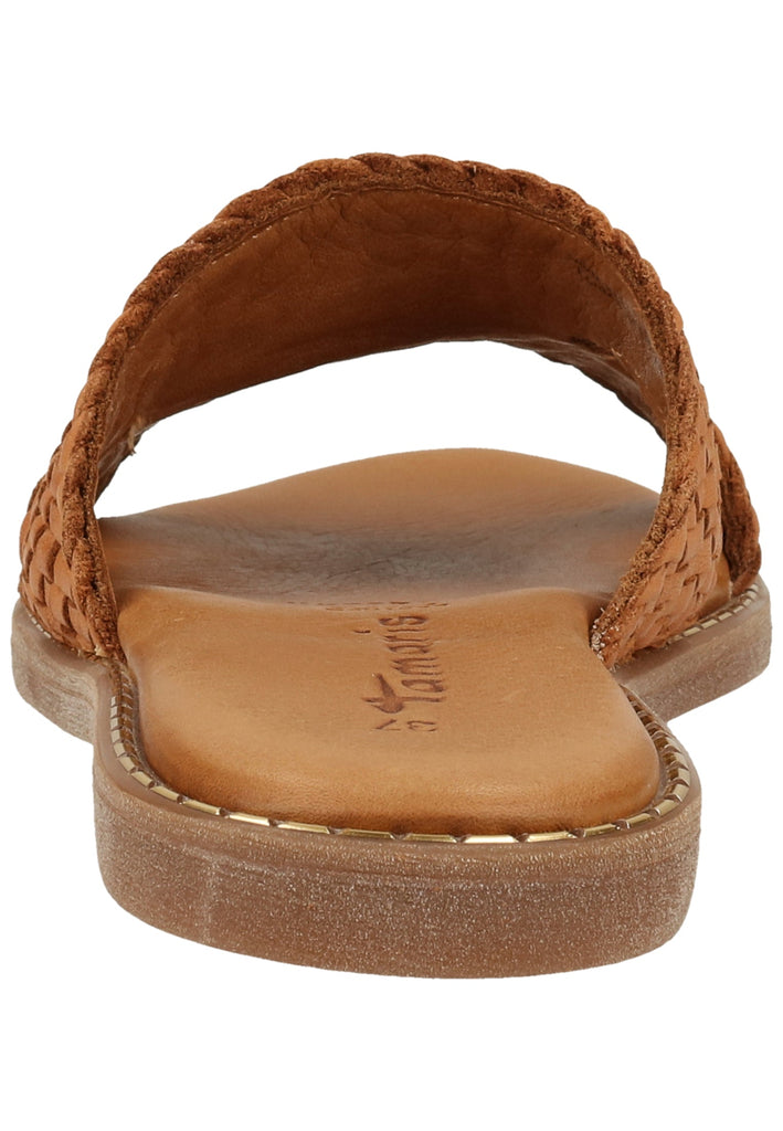 Tamaris Pantoletten Leder Nuss - surf4shoes