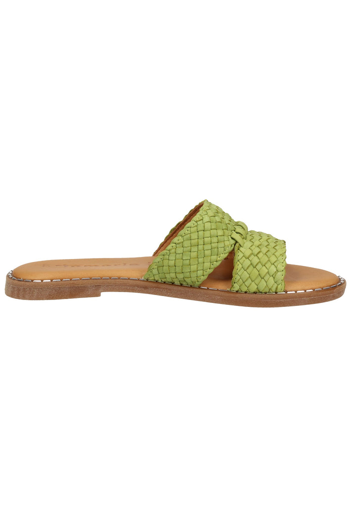 Tamaris Pantoletten Leder Pistachio - surf4shoes