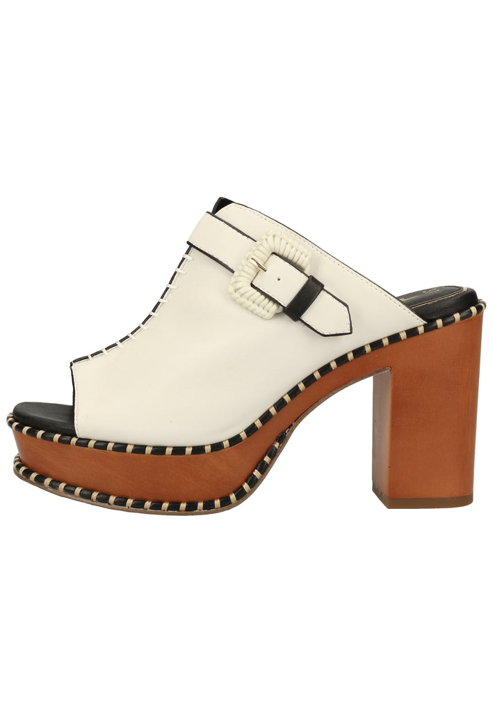 Tamaris Pantoletten Lederimitat Weiß - surf4shoes