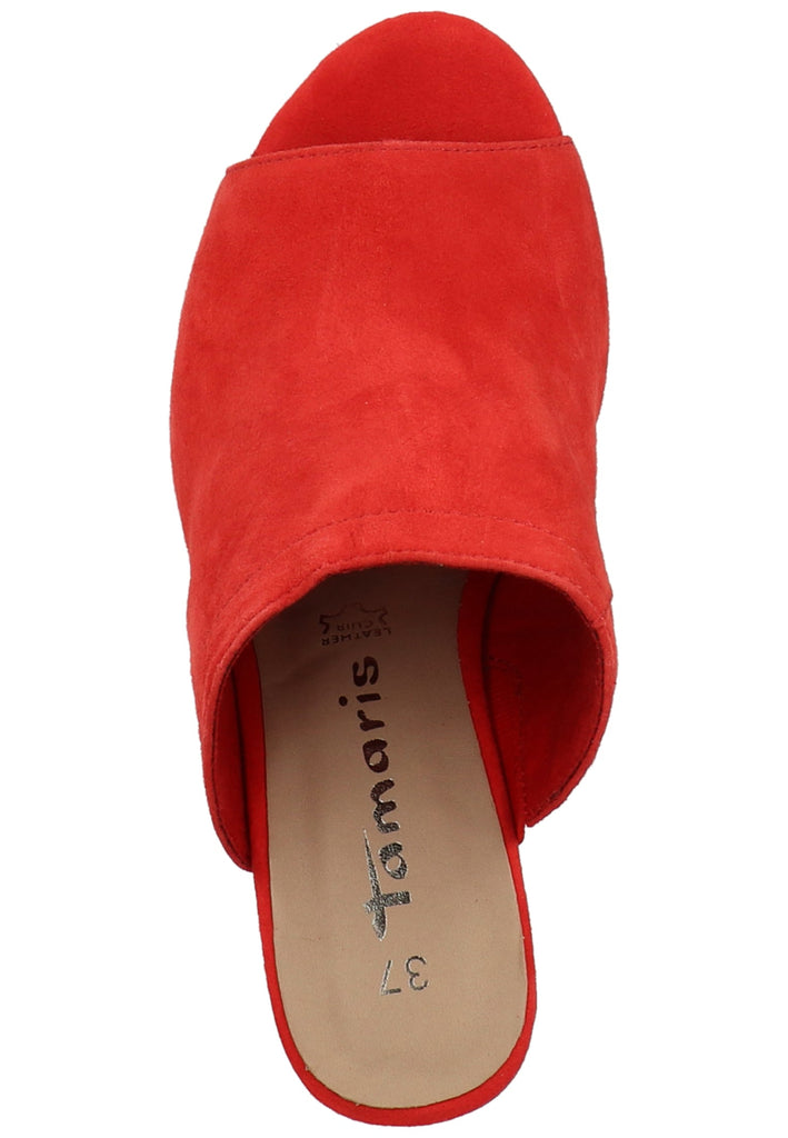 Tamaris Pantoletten Veloursleder Rot - surf4shoes
