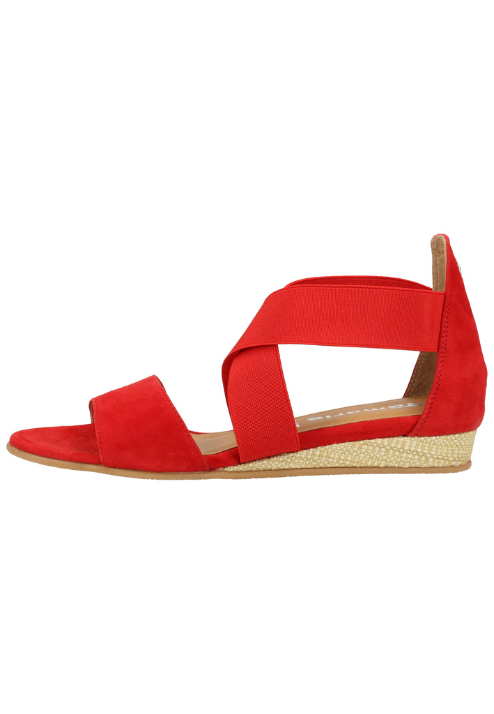 Tamaris Sandalen Leder/Textil Rot - surf4shoes