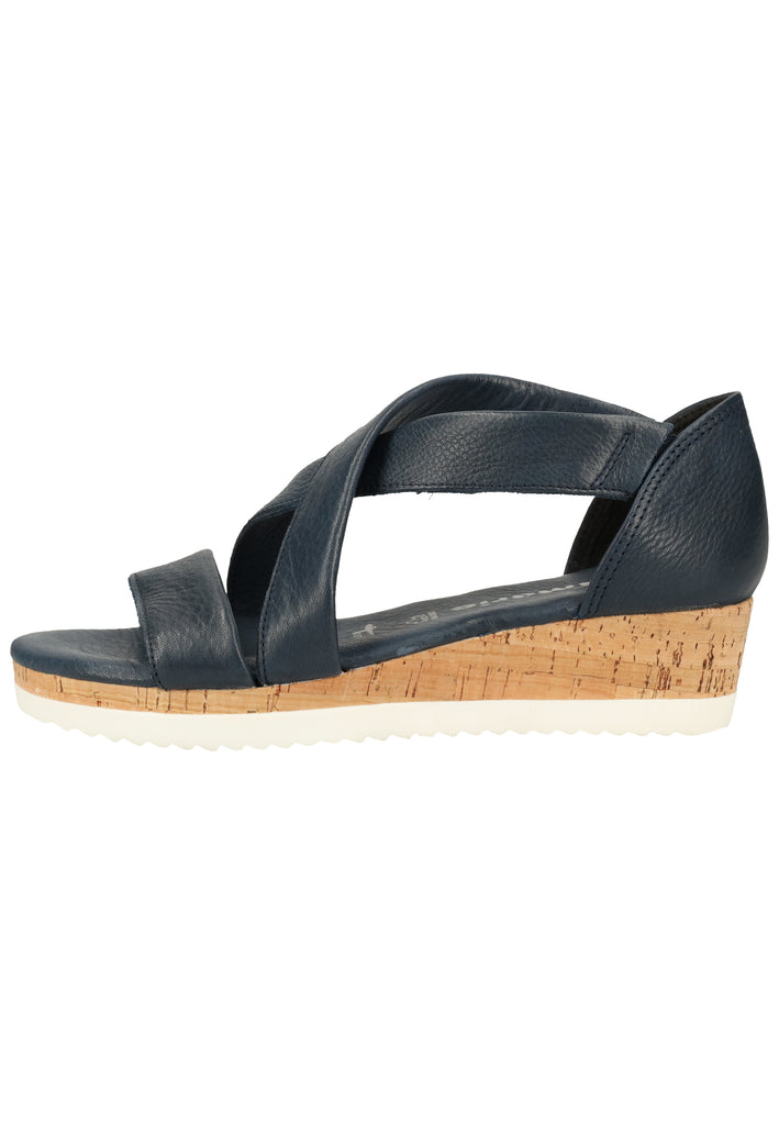 Tamaris Sandalen Leder Navy - surf4shoes