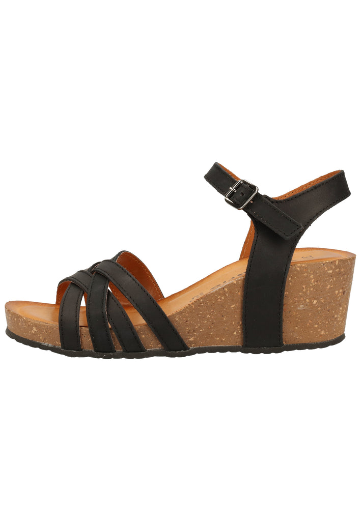 Tamaris Sandalen Leder Schwarz - surf4shoes