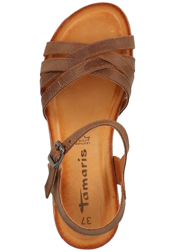 Tamaris Sandalen Leder Espresso - surf4shoes