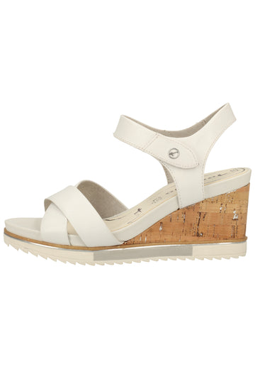Tamaris Sandalen Leder Weiß - surf4shoes