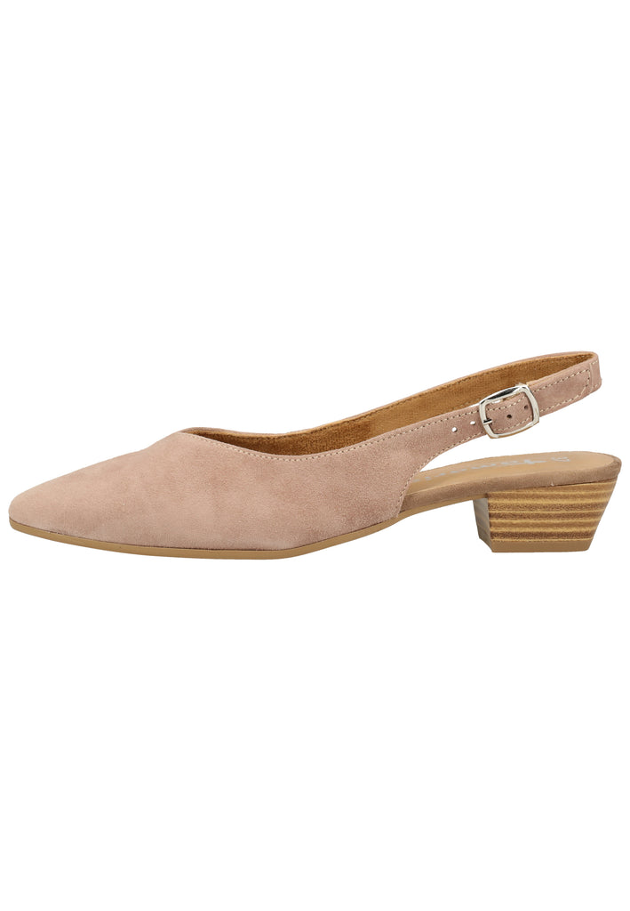 Tamaris Pumps Veloursleder Taupe - surf4shoes