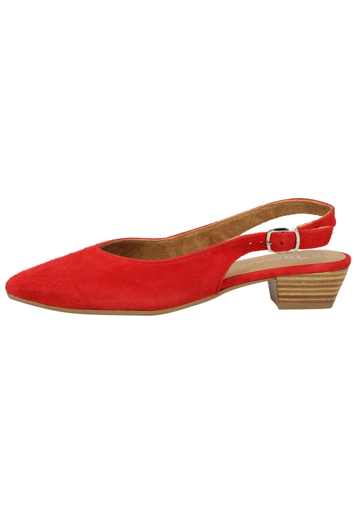 Tamaris Pumps Veloursleder Rot - surf4shoes