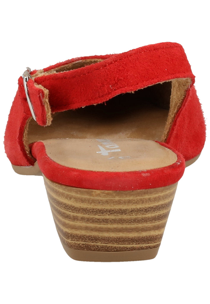 Tamaris Pumps Veloursleder Rot - surf4shoes