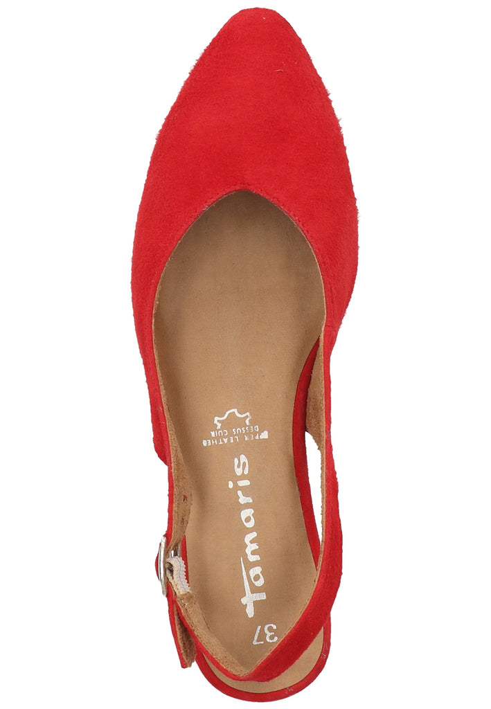 Tamaris Pumps Veloursleder Rot - surf4shoes
