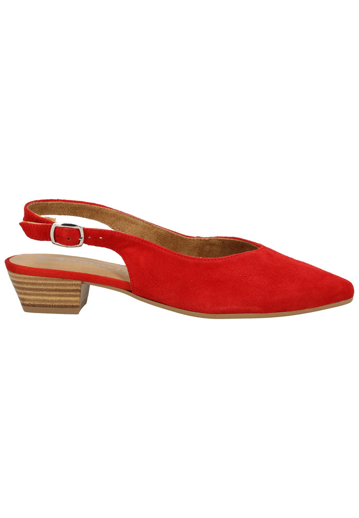 Tamaris Pumps Veloursleder Rot - surf4shoes