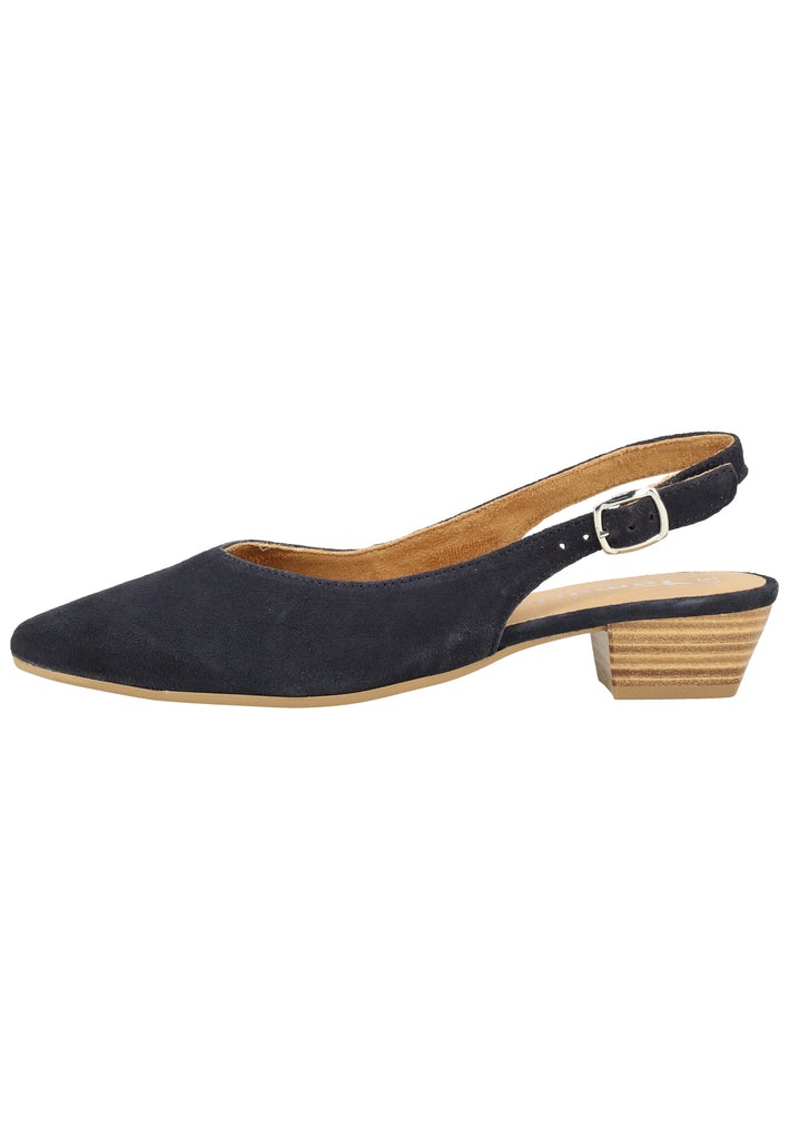 Tamaris Pumps Veloursleder Navy - surf4shoes