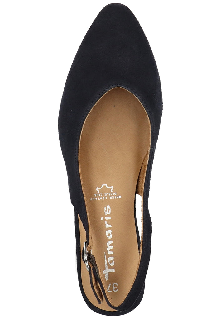 Tamaris Pumps Veloursleder Navy - surf4shoes