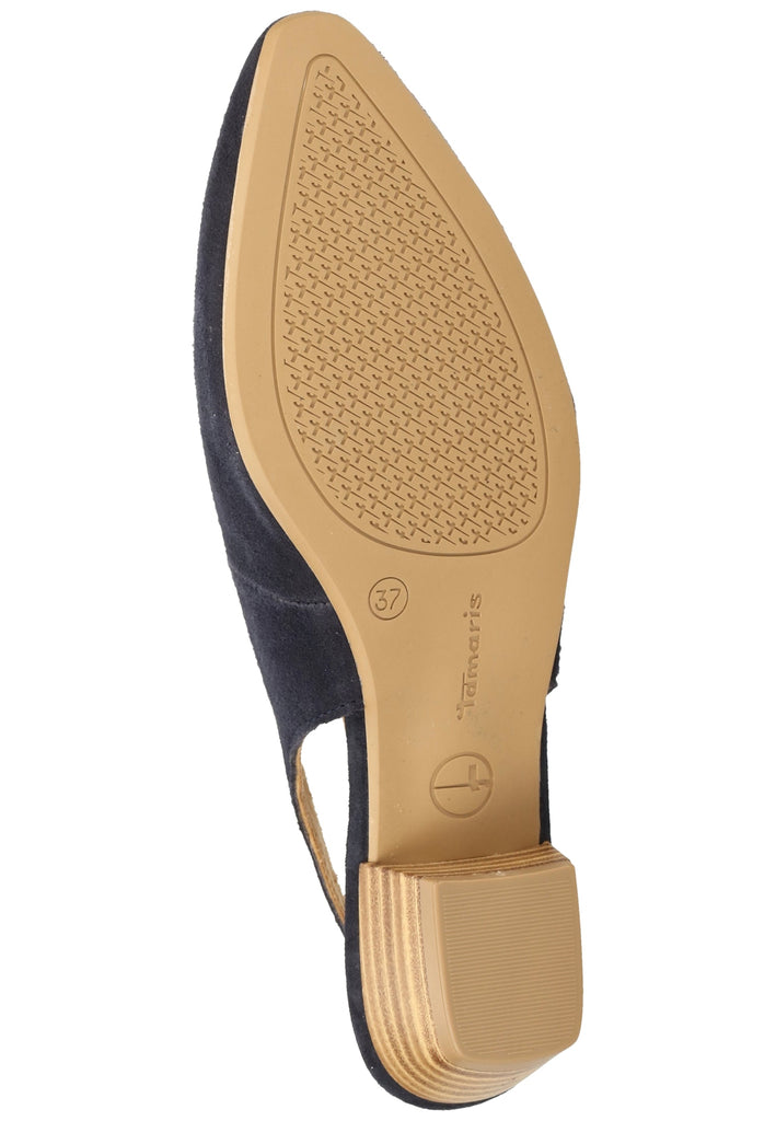 Tamaris Pumps Veloursleder Navy - surf4shoes