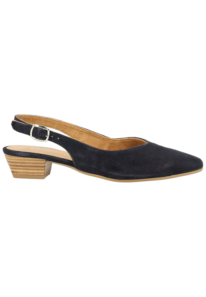 Tamaris Pumps Veloursleder Navy - surf4shoes