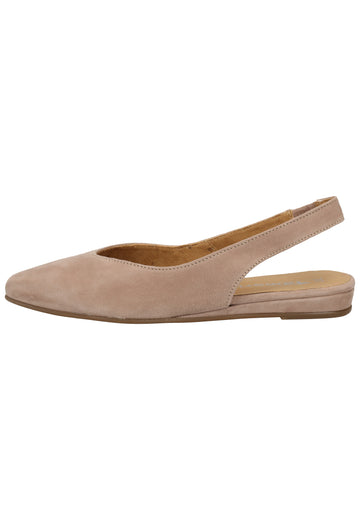 Tamaris Ballerinas Veloursleder Taupe - surf4shoes