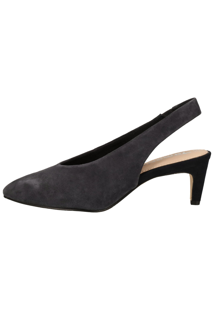 Tamaris Pumps Veloursleder Navy - surf4shoes