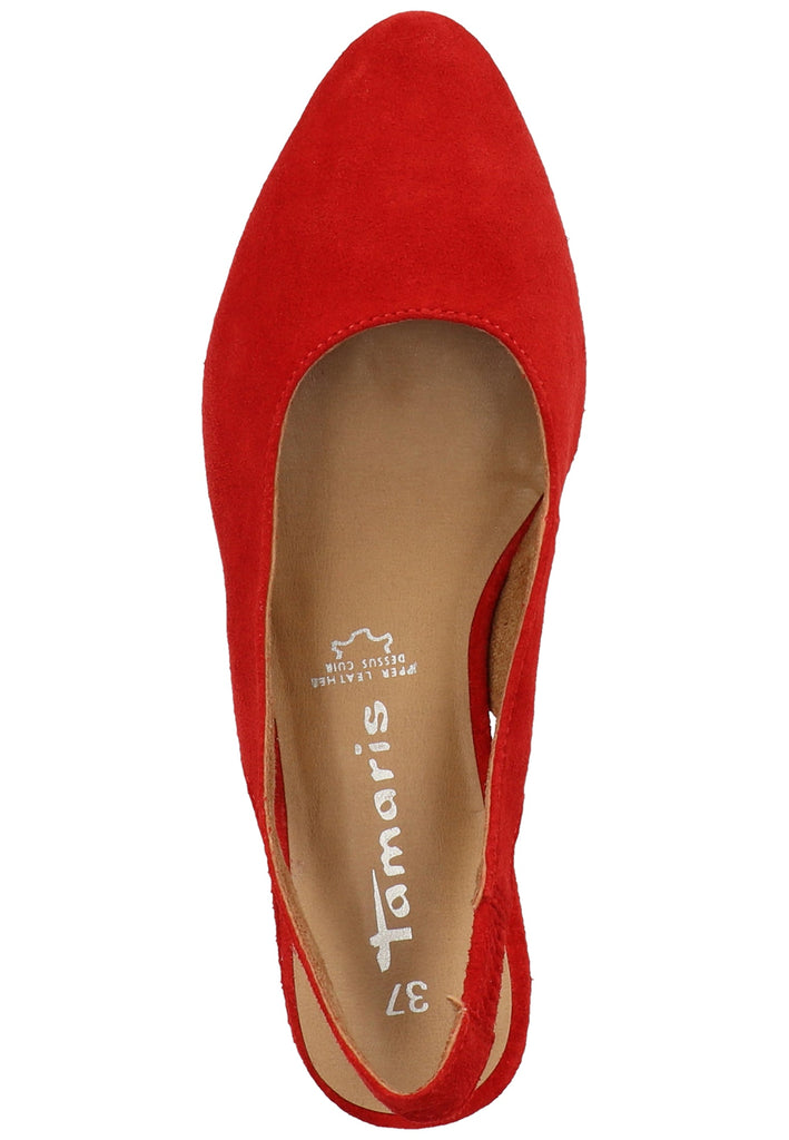 Tamaris Pumps Veloursleder Rot - surf4shoes