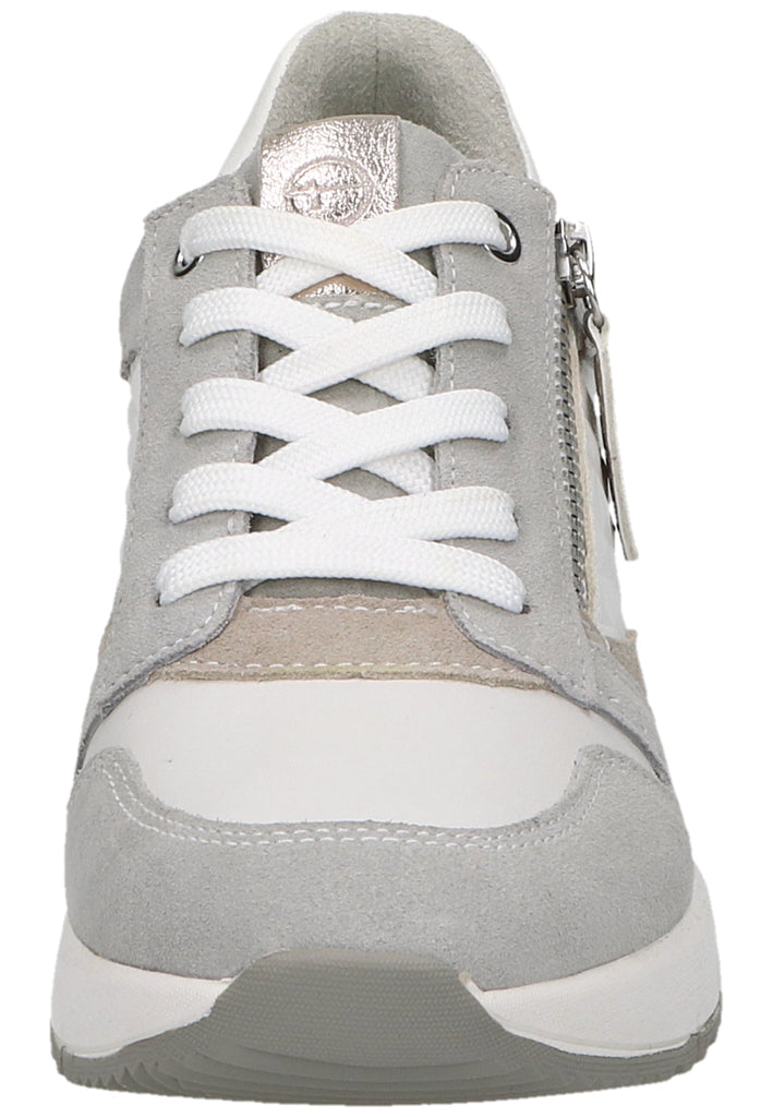 Tamaris Sneaker Leder/Textil Weiß Kombi - surf4shoes
