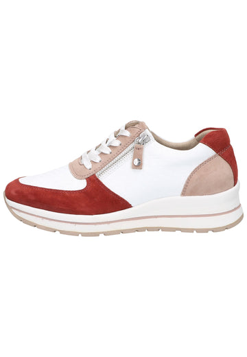 Tamaris Sneaker Leder/Textil Weiß/Rot - surf4shoes