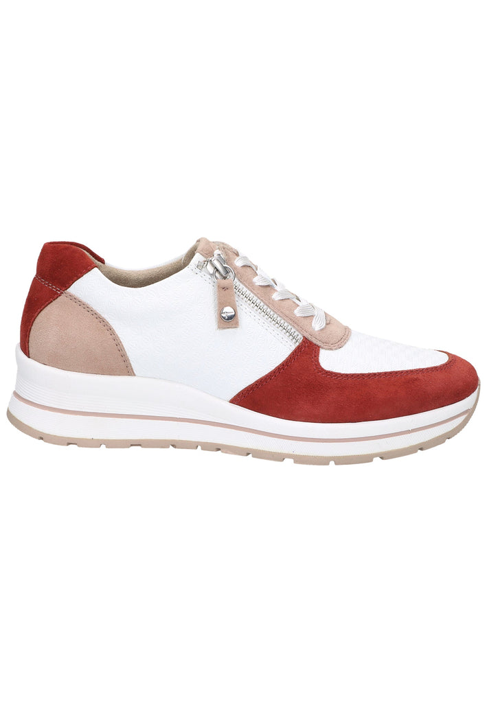 Tamaris Sneaker Leder/Textil Weiß/Rot - surf4shoes