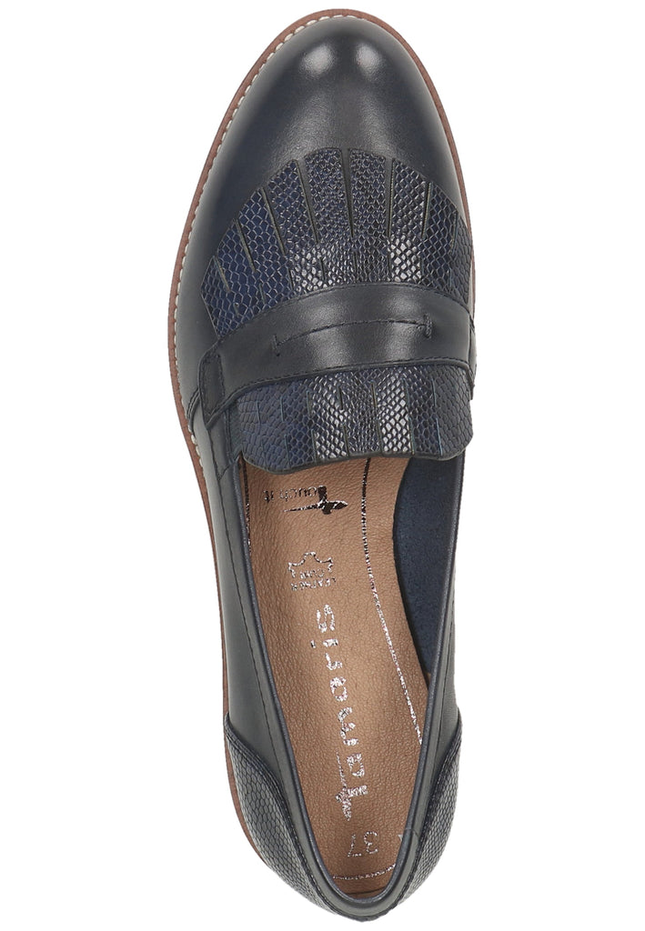 Tamaris Slipper Leder/Synthetik Navy - surf4shoes