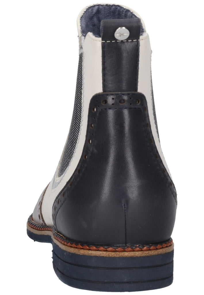 Tamaris Stiefelette Leder Weiß Kombi - surf4shoes