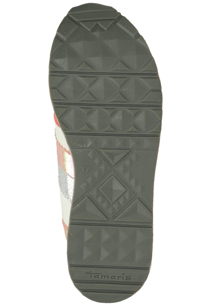 Tamaris Sneaker Lederimitat/Textil Weiß/Orange - surf4shoes