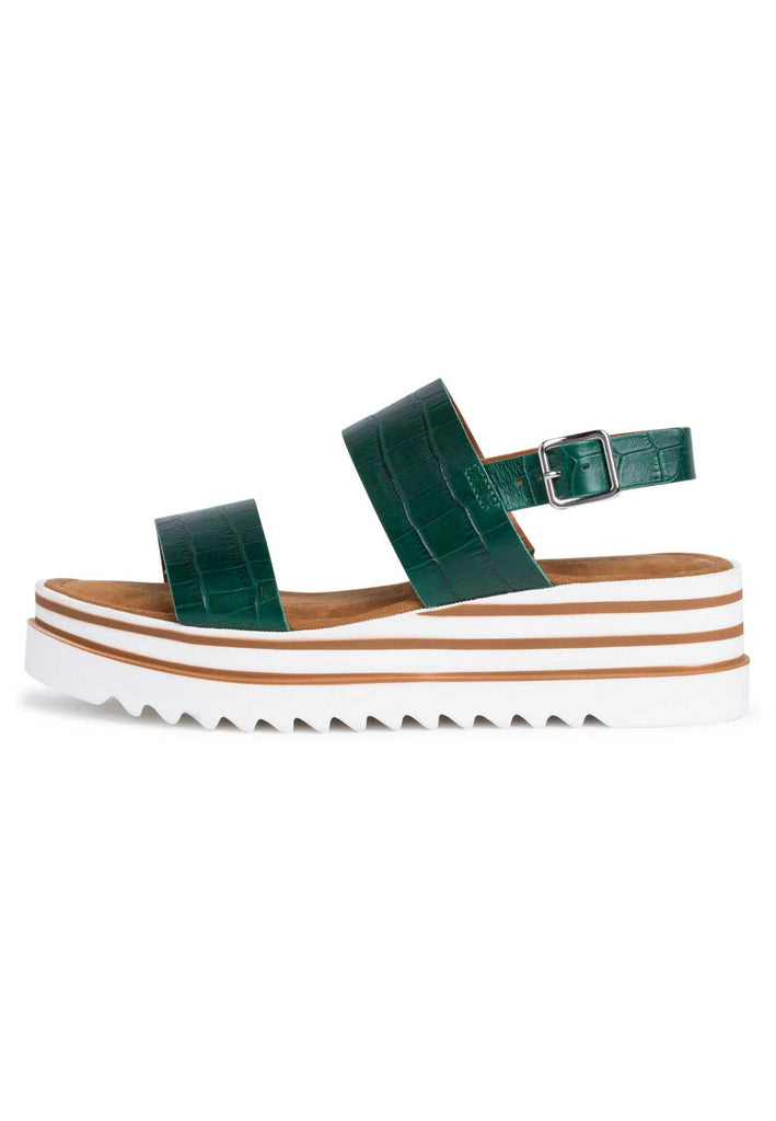 Tamaris Sandalen Leder/Textil Grün - surf4shoes
