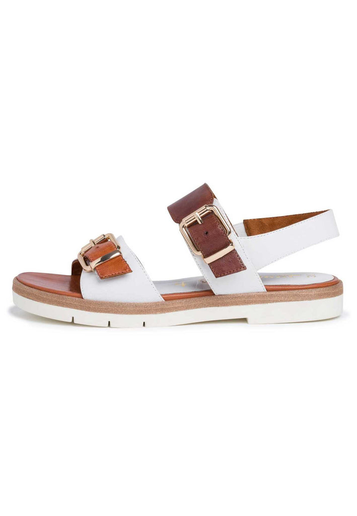 Tamaris Sandalen Leder Weiß Kombi - surf4shoes