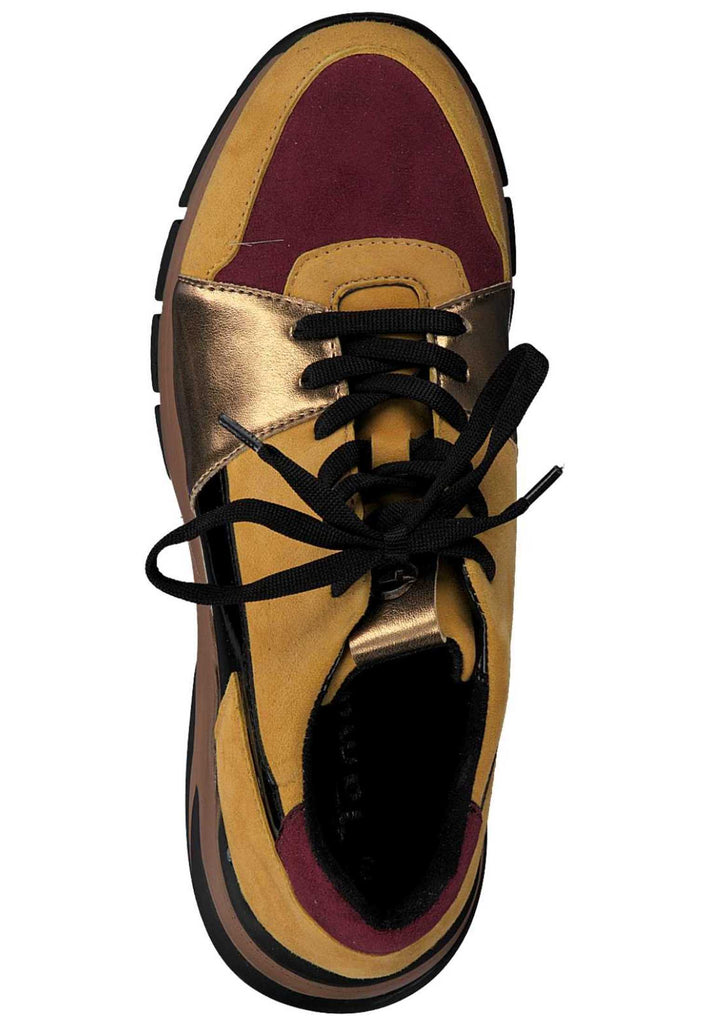 Tamaris Sneaker Leder/Textil Senf - surf4shoes